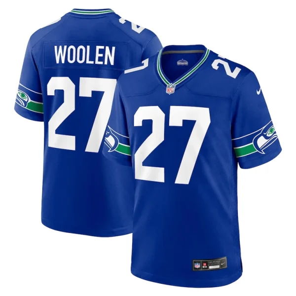 Tariq woolen seattle seahawks nike throwback player game jersey Royal