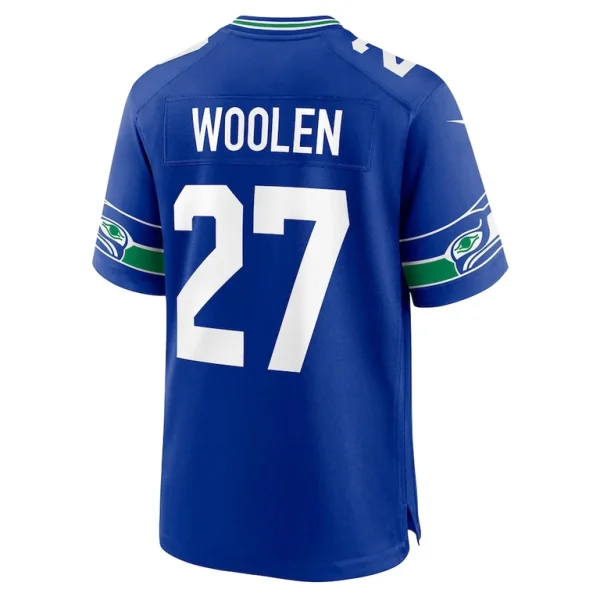 Tariq woolen seattle seahawks nike throwback player game jersey Royal L