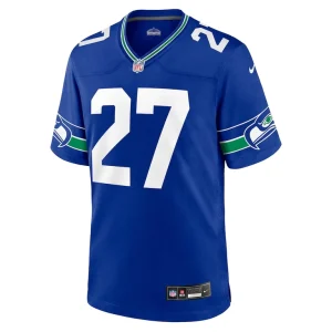 Tariq woolen seattle seahawks nike throwback player game jersey Royal M