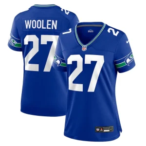 Tariq woolen seattle seahawks nike womens throwback player game jersey Royal