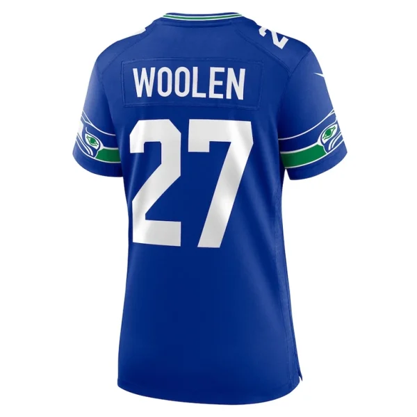Tariq woolen seattle seahawks nike womens throwback player game jersey Royal L