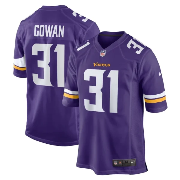 Tay gowan minnesota vikings nike home game player jersey Purple