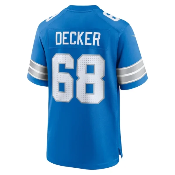 Taylor decker detroit lions nike team game jersey Blue L