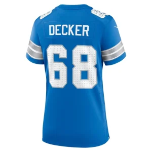 Taylor decker detroit lions nike womens team game jersey Blue L