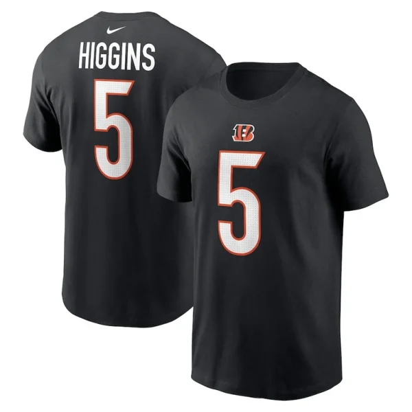 Tee higgins cincinnati bengals nike player name number t shirt Black