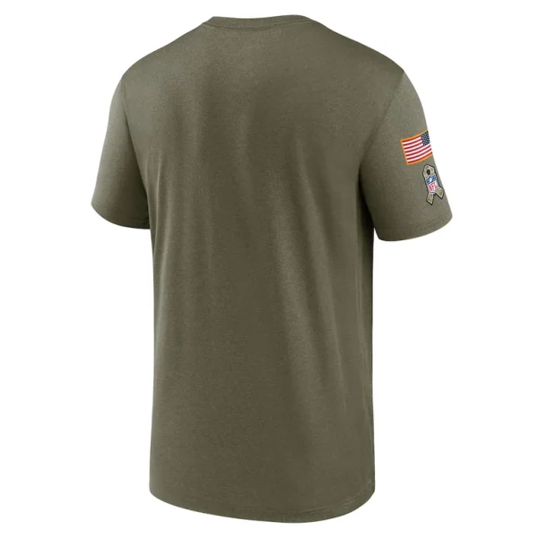 Tennessee titans nike 2021 salute to service legend performance t shirt Olive L