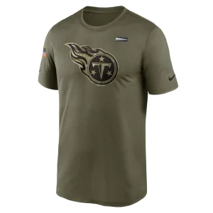 Tennessee titans nike 2021 salute to service legend performance t shirt Olive M