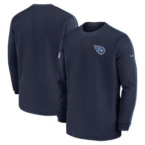 Tennessee titans nike 2024 sideline coaches long sleeve top Navy