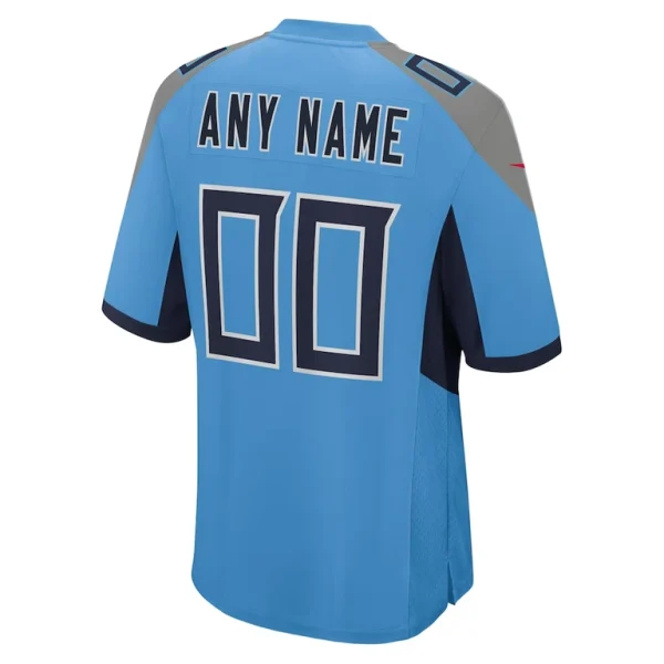 Tennessee titans nike alternate custom game jersey Light blue L