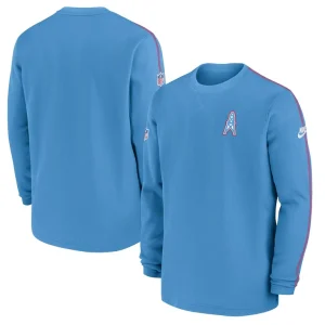 Tennessee titans nike alternate logo coach long sleeve top Light blue
