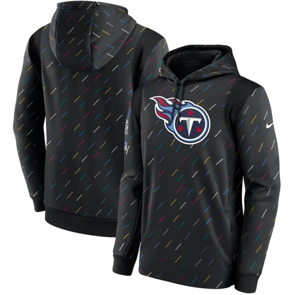 Tennessee titans nike nfl crucial catch therma pullover hoodie Charcoal