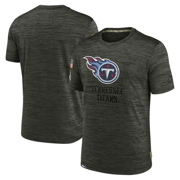 Tennessee titans nike salute to service velocity team t shirt Olive