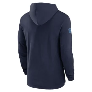 Tennessee titans nike sideline hoodie performance long sleeve t shirt Navy L