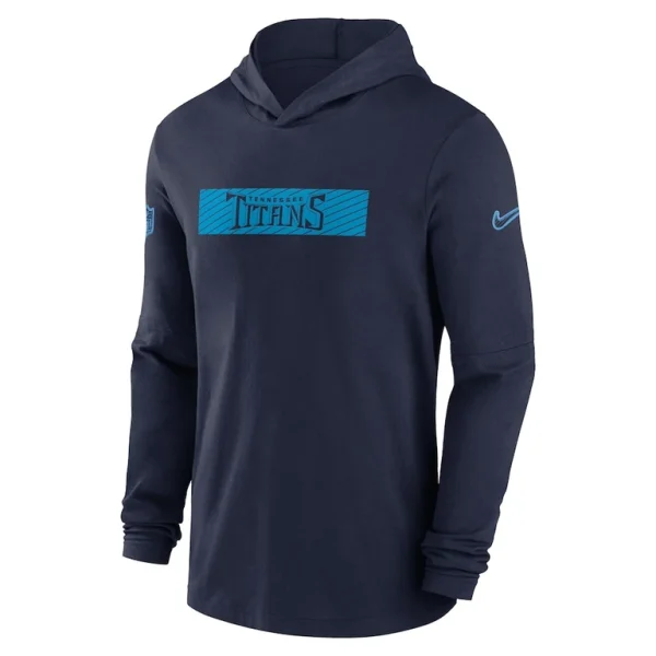 Tennessee titans nike sideline hoodie performance long sleeve t shirt Navy M
