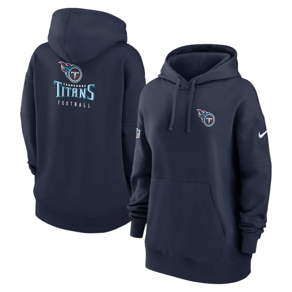 Tennessee titans nike womens 2023 sideline club fleece pullover hoodie Navy
