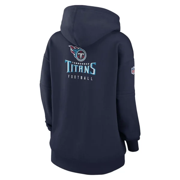 Tennessee titans nike womens 2023 sideline club fleece pullover hoodie Navy M