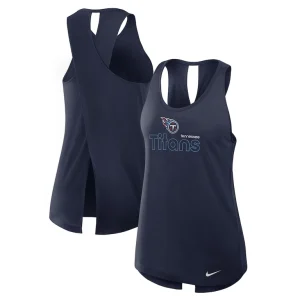 Tennessee titans nike womens crossback performance tank top Navy