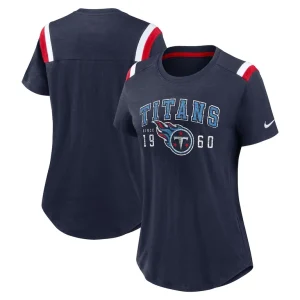 Tennessee titans nike womens historic slub fashion t shirt College navy
