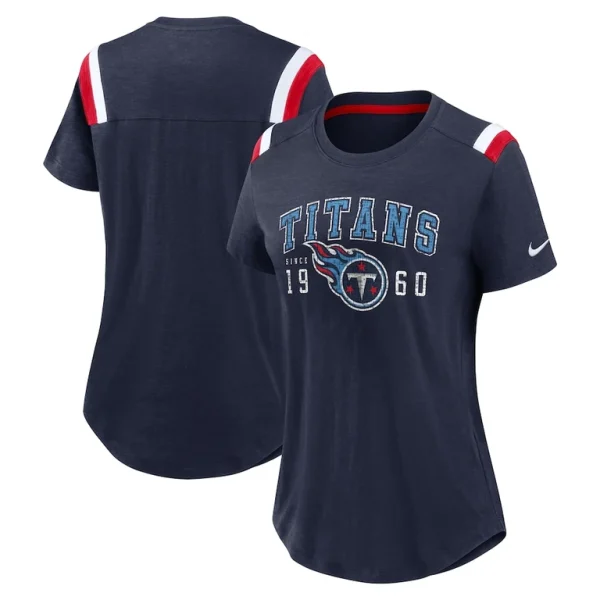 Tennessee titans nike womens historic slub fashion t shirt College navy