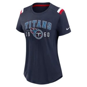 Tennessee titans nike womens historic slub fashion t shirt College navy S