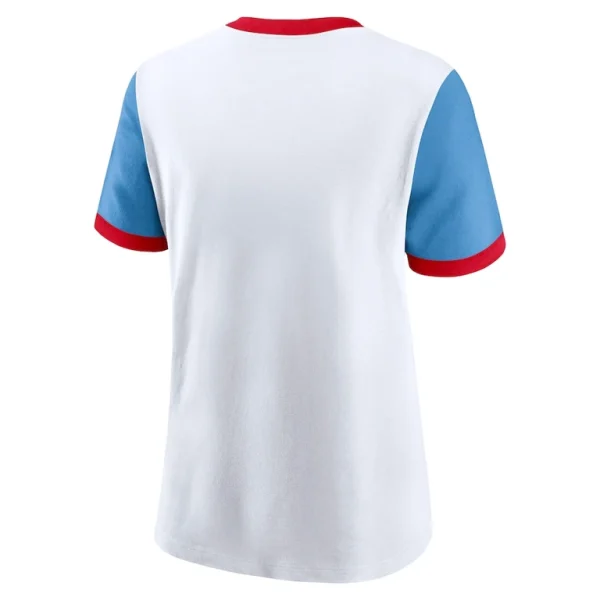 Tennessee titans nike womens rewind ringer t shirt Whitelight blue M