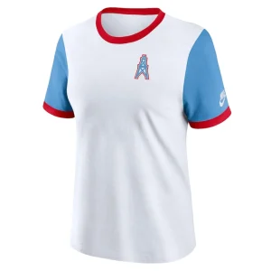 Tennessee titans nike womens rewind ringer t shirt Whitelight blue S