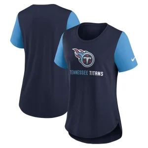 Tennessee titans nike womens team nod tri blend fashion t shirt Navy
