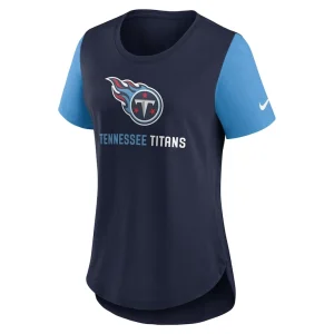Tennessee titans nike womens team nod tri blend fashion t shirt Navy S