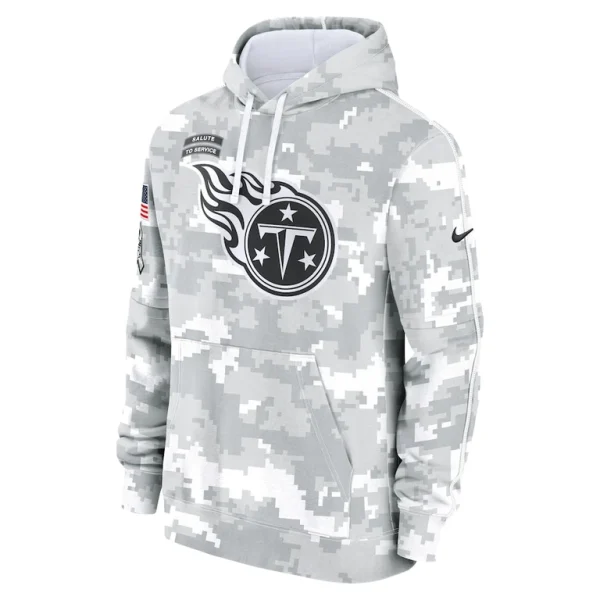 Tennessee titans nike youth 2024 salute to service pullover hoodie Whitegray Yth M