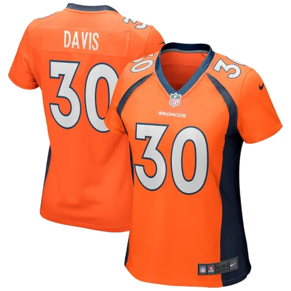 Terrell davis denver broncos nike womens game retired player jersey Orange