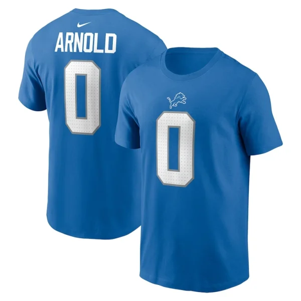 Terrion arnold detroit lions nike name number t shirt Blue