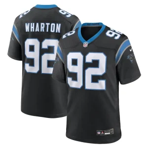 Tershawn wharton carolina panthers nike team game jersey Black