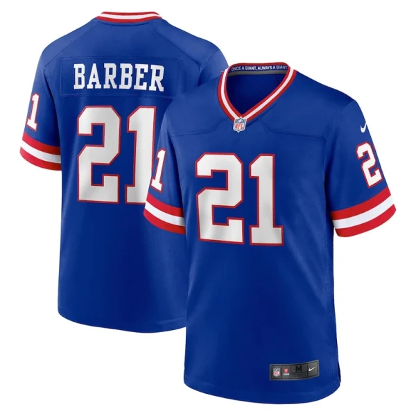 Tiki barber new york giants nike classic retired player game jersey Royal