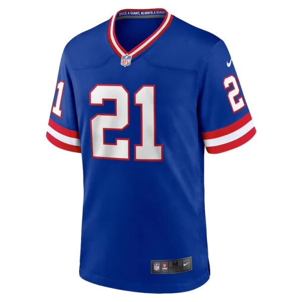 Tiki barber new york giants nike classic retired player game jersey Royal M