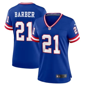 Tiki barber new york giants nike womens classic retired player game jersey Royal