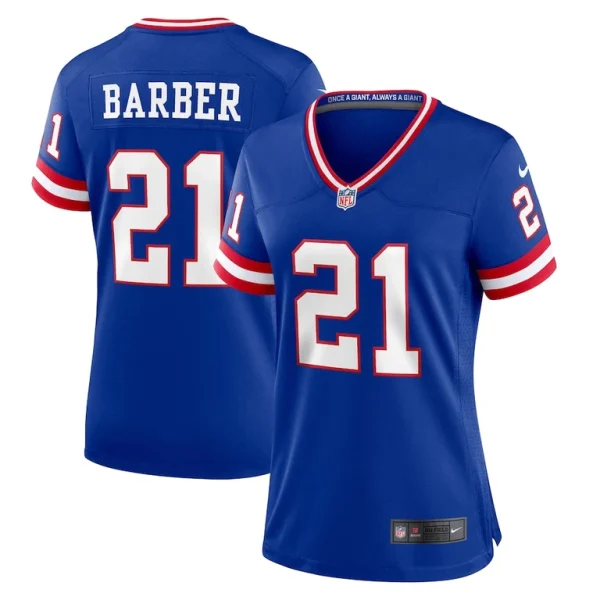 Tiki barber new york giants nike womens classic retired player game jersey Royal