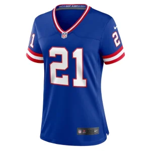 Tiki barber new york giants nike womens classic retired player game jersey Royal M
