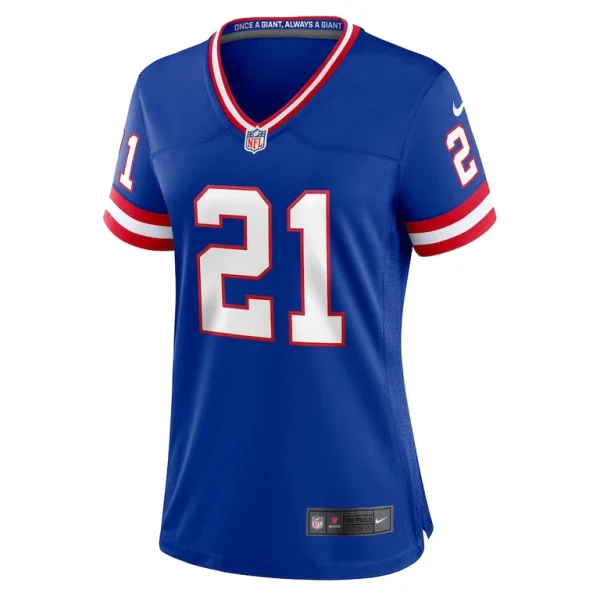 Tiki barber new york giants nike womens classic retired player game jersey Royal M