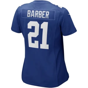 Tiki barber new york giants nike womens game retired player jersey Royal L