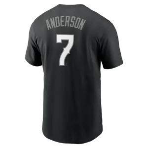 Tim anderson chicago white sox nike city connect name number t shirt Black L