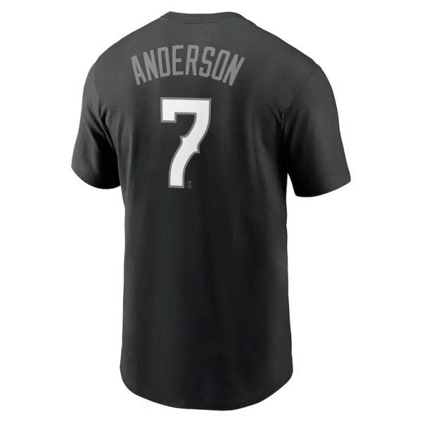 Tim anderson chicago white sox nike city connect name number t shirt Black L
