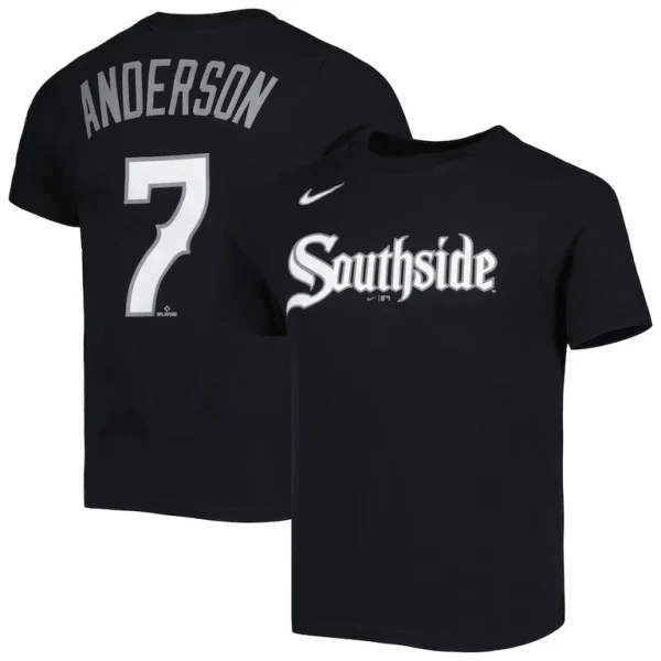 Tim anderson chicago white sox nike preschool city connect name number t shirt Black