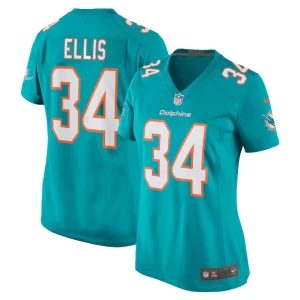 Tino ellis miami dolphins nike womens home game player jersey Aqua