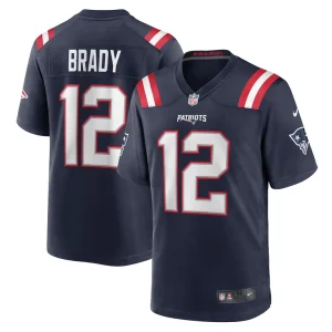 Tom brady new england patriots nike game retired player jersey Navy