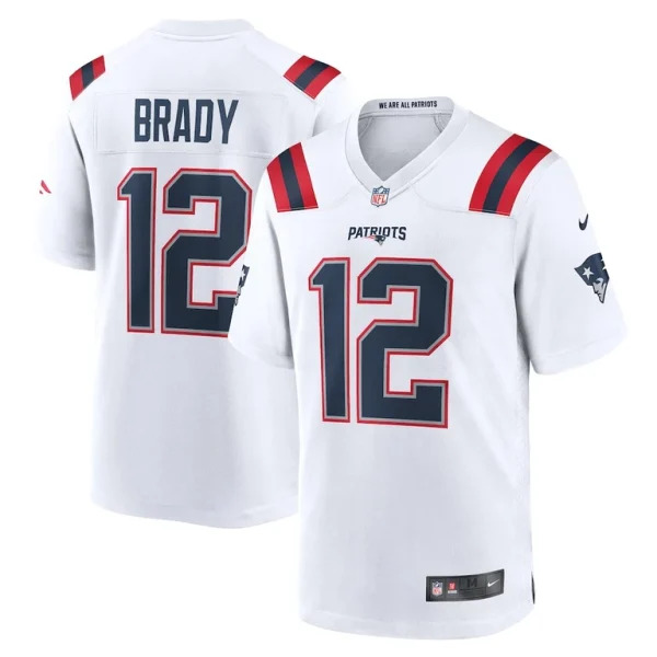 Tom brady new england patriots nike retired game jersey White