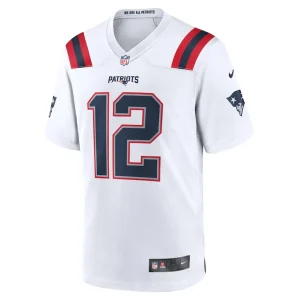 Tom brady new england patriots nike retired game jersey White M