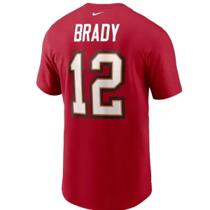 Tom brady tampa bay buccaneers nike name number t shirt Red L