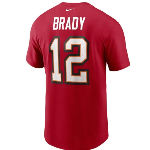Tom brady tampa bay buccaneers nike name number t shirt Red L
