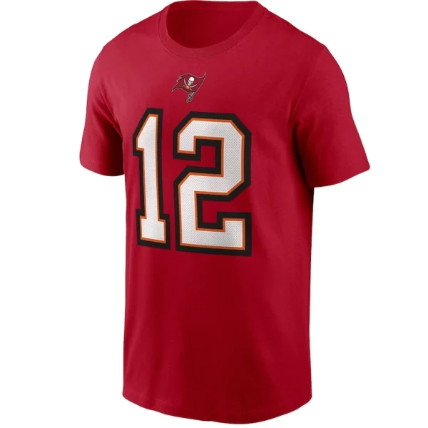 Tom brady tampa bay buccaneers nike name number t shirt Red M