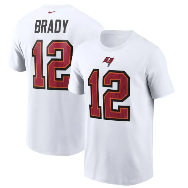 Tom brady tampa bay buccaneers nike name number t shirt White